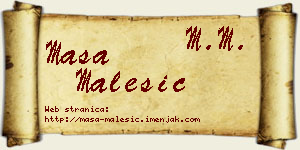 Maša Malešić vizit kartica